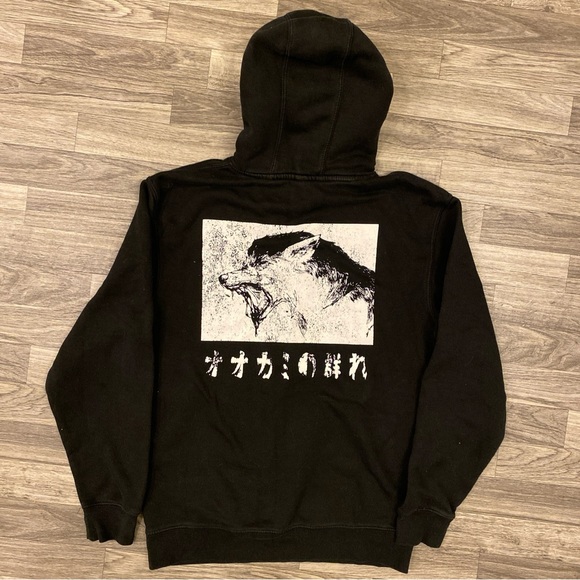 Wolfpack Hoodie M Measurement Black Good Condition - Picture 1 of 5